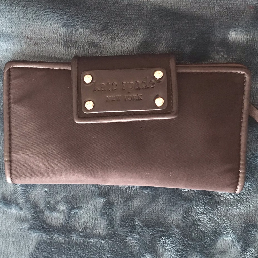 Kate Spade black large bifold wallet